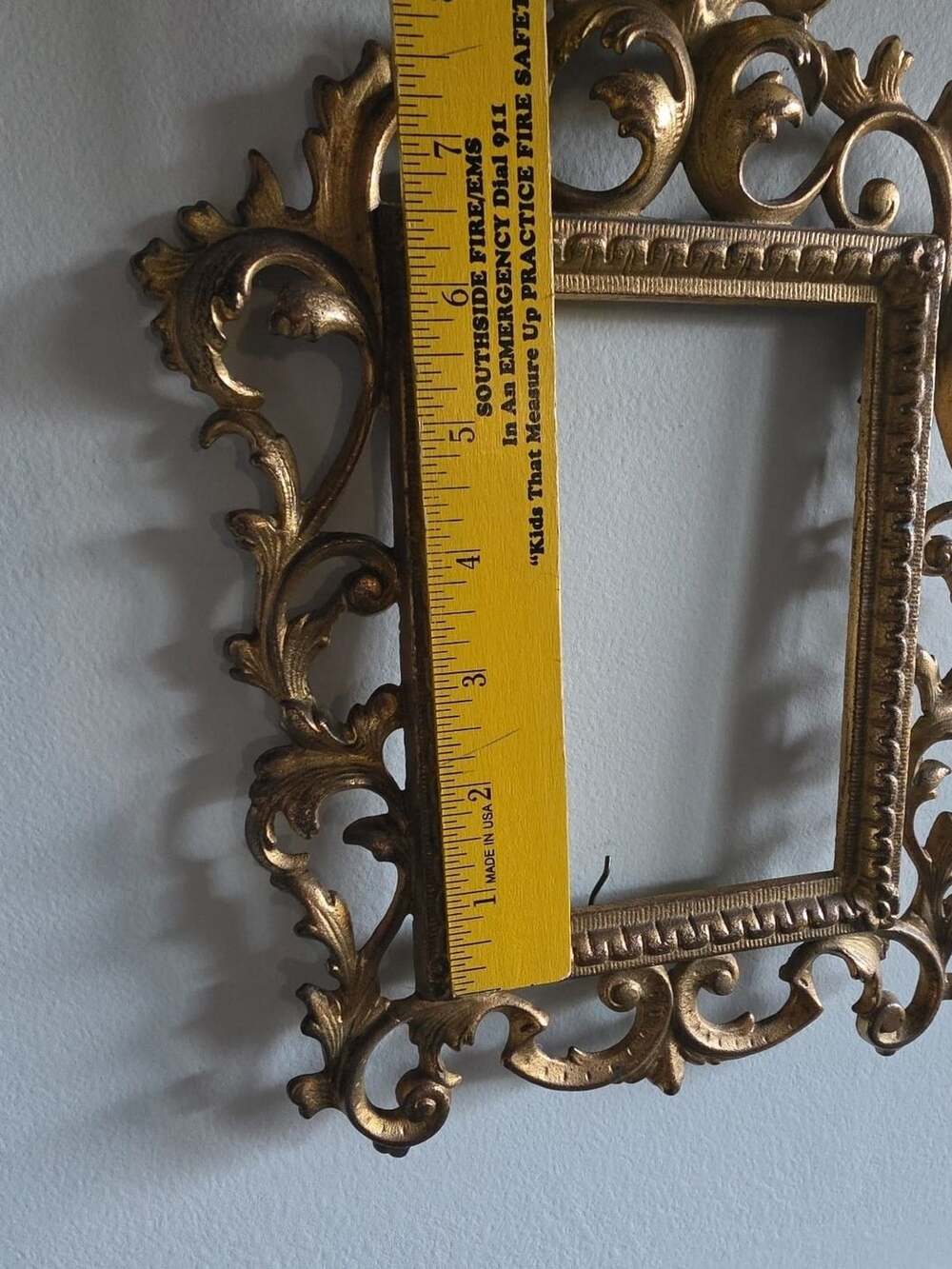 Antique Rococo Style Brass Picture Frame - , - Picture 4 of 10